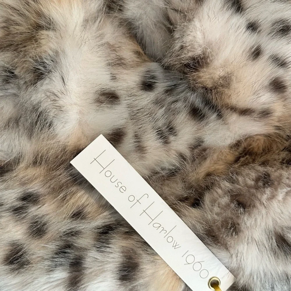 NWT ⚜️🤎⚜️ House of Harlow 1960 Leopard Faux Fur Bucket Hat - Picture 5 of 9
